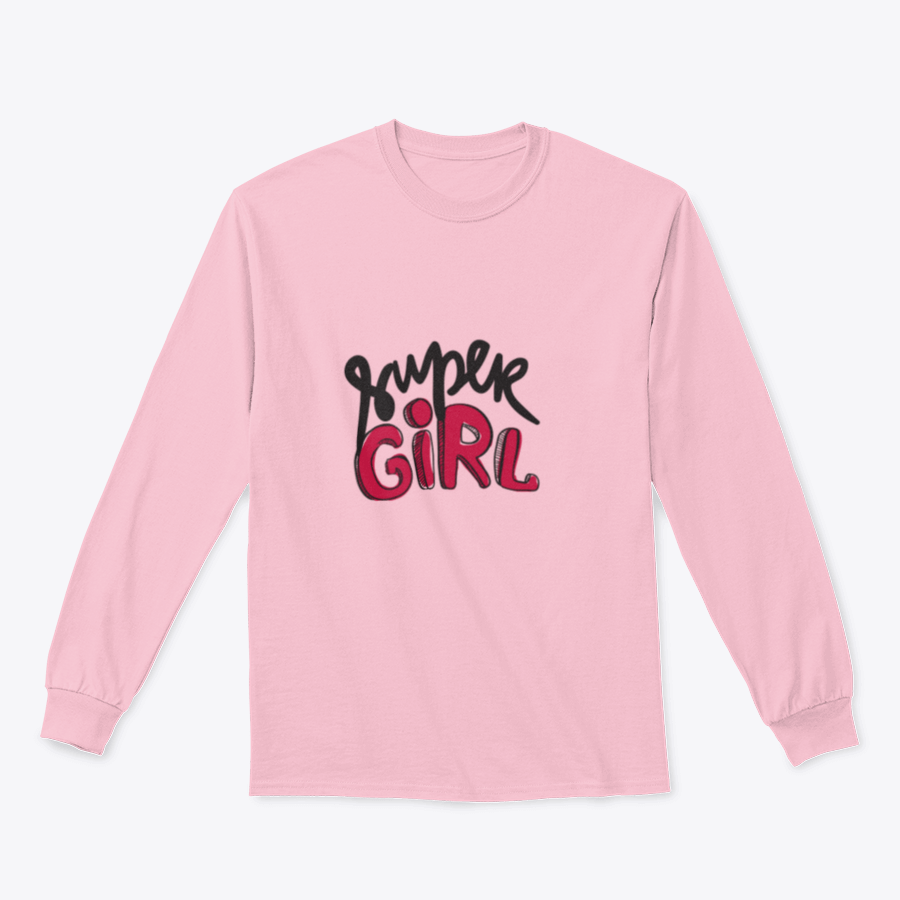 A stylish t-shirt featuring the motivational quote 'I Am A Super Girl' designed for comfort and inspiration.