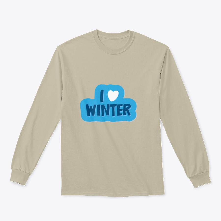 A cozy winter-themed shirt featuring the motivational phrase 'I Love Winter Christmas And New Year' with a heart design, perfect for festive celebrations.