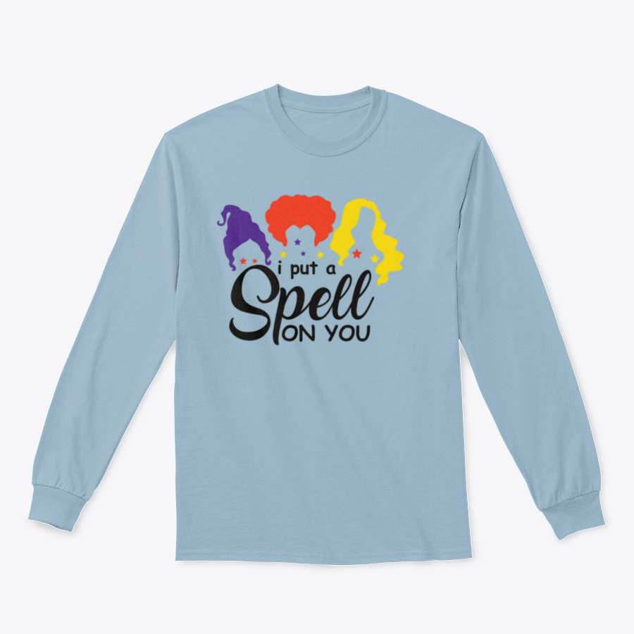 I Put A Spell On You Sanderson Sister shirt featuring a whimsical design, perfect for Halloween celebrations.