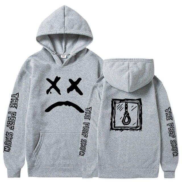 Lil Peep hoodie in various colors, featuring a hooded design and casual print pattern, perfect for streetwear enthusiasts.