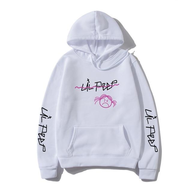 Lil Peep Purple Hoodie featuring a vibrant design, hooded style, and full sleeves, made from soft fleece material.