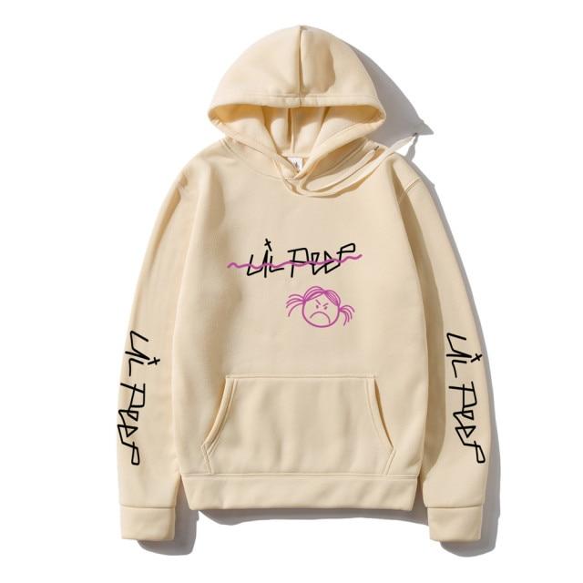 Lil Peep Purple Hoodie featuring a vibrant design, hooded style, and full sleeves, made from soft fleece material.