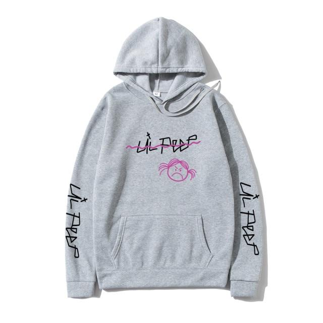 Lil Peep Purple Hoodie featuring a vibrant design, hooded style, and full sleeves, made from soft fleece material.