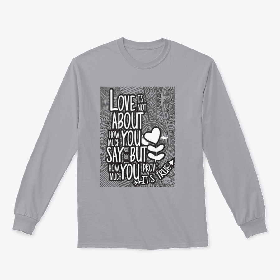 A stylish t-shirt featuring the quote about love, made from a comfortable cotton-polyester blend.