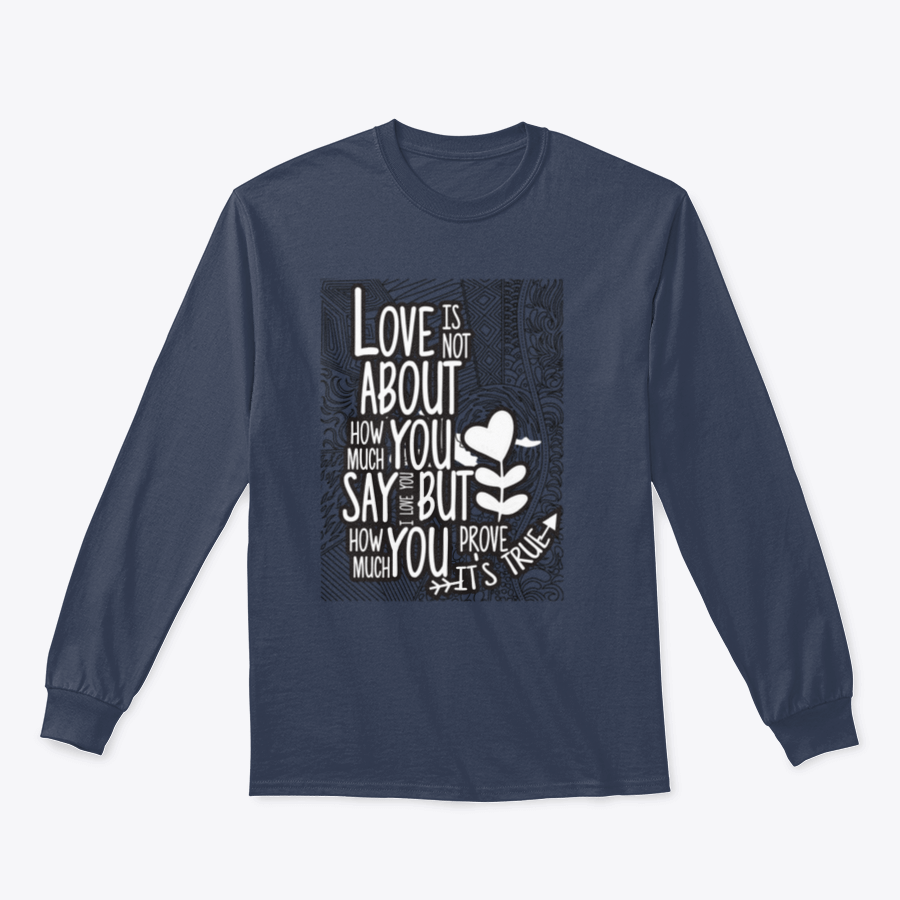 A stylish t-shirt featuring the quote about love, made from a comfortable cotton-polyester blend.