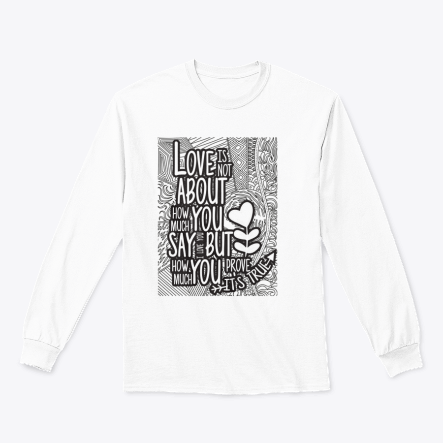 A stylish t-shirt featuring the quote about love, made from a comfortable cotton-polyester blend.