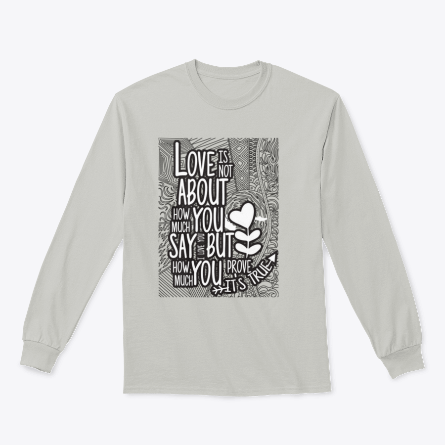 A stylish t-shirt featuring the quote about love, made from a comfortable cotton-polyester blend.