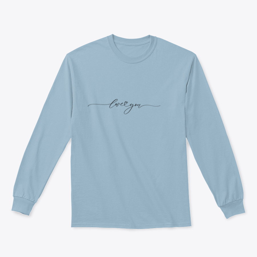 A cozy Love You Design sweatshirt made from 100% cotton, featuring a stylish graphic that expresses love.