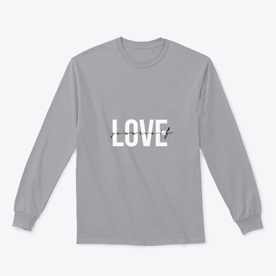 A cozy Love Yourself sweatshirt featuring a classic fit and soft fabric blend, perfect for casual wear and promoting self-love.