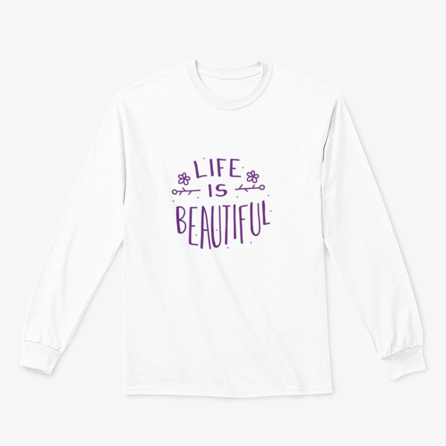 Lovely Message Sweatshirt featuring a white frame on a pink background, showcasing a stylish design perfect for casual wear.