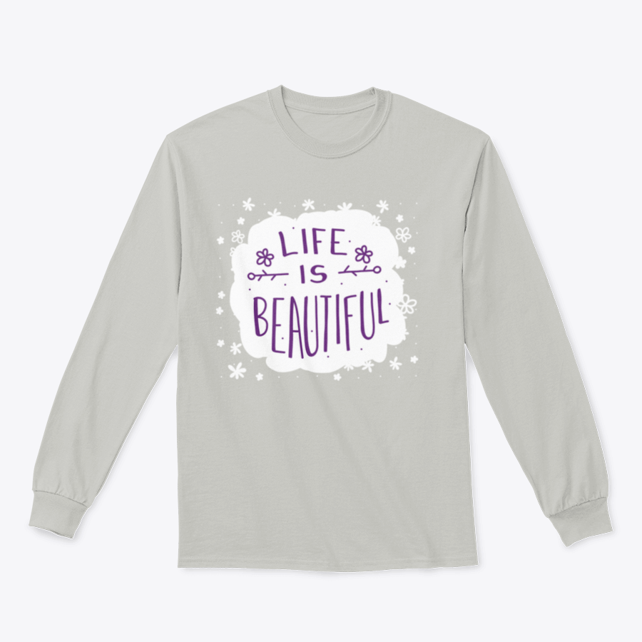 Lovely Message Sweatshirt featuring a white frame on a pink background, showcasing a stylish design perfect for casual wear.