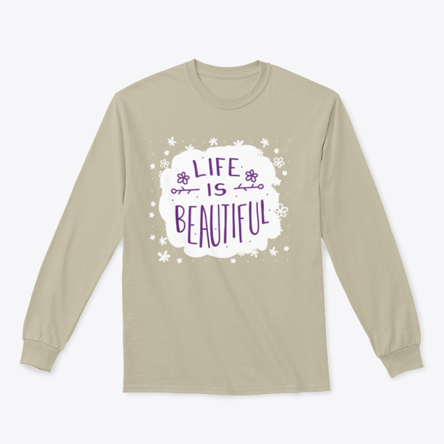 Lovely Message Sweatshirt featuring a white frame on a pink background, showcasing a stylish design perfect for casual wear.