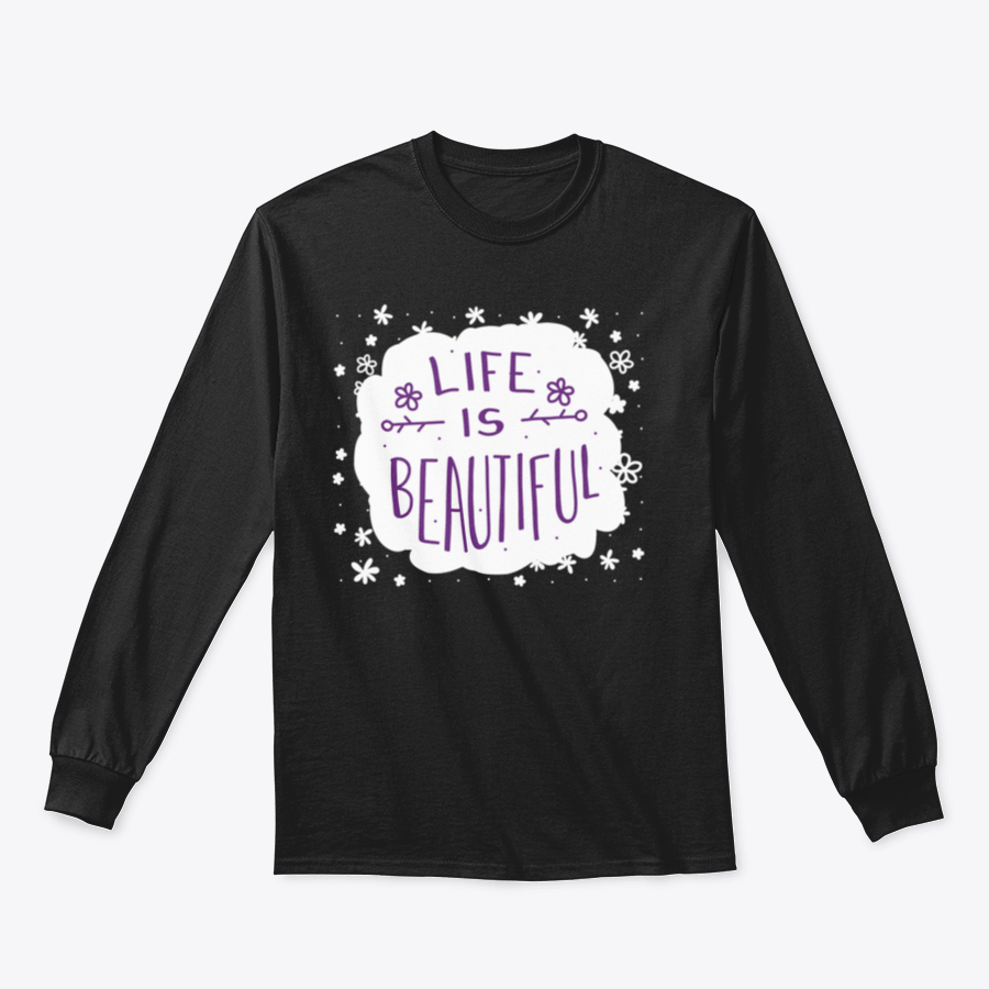 Lovely Message Sweatshirt featuring a white frame on a pink background, showcasing a stylish design perfect for casual wear.