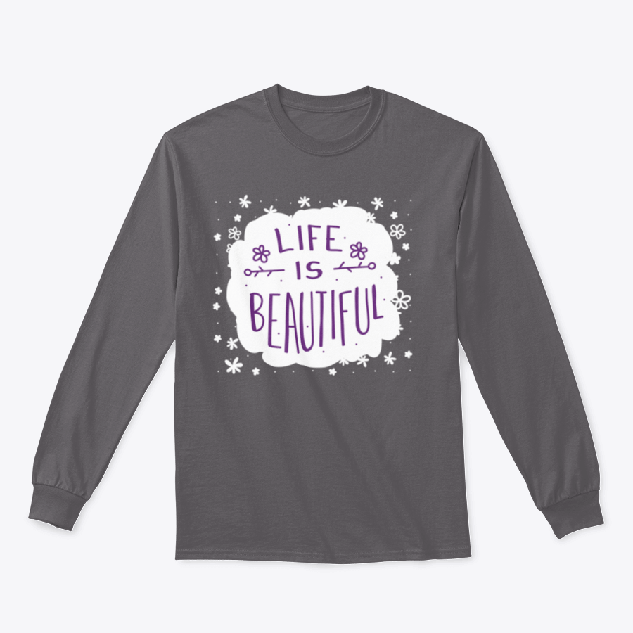 Lovely Message Sweatshirt featuring a white frame on a pink background, showcasing a stylish design perfect for casual wear.