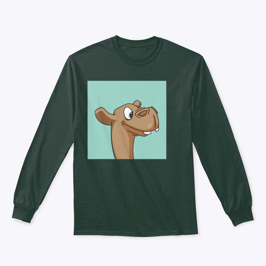 A stylish T-shirt featuring a vibrant mascot illustration design, showcasing creativity and comfort.