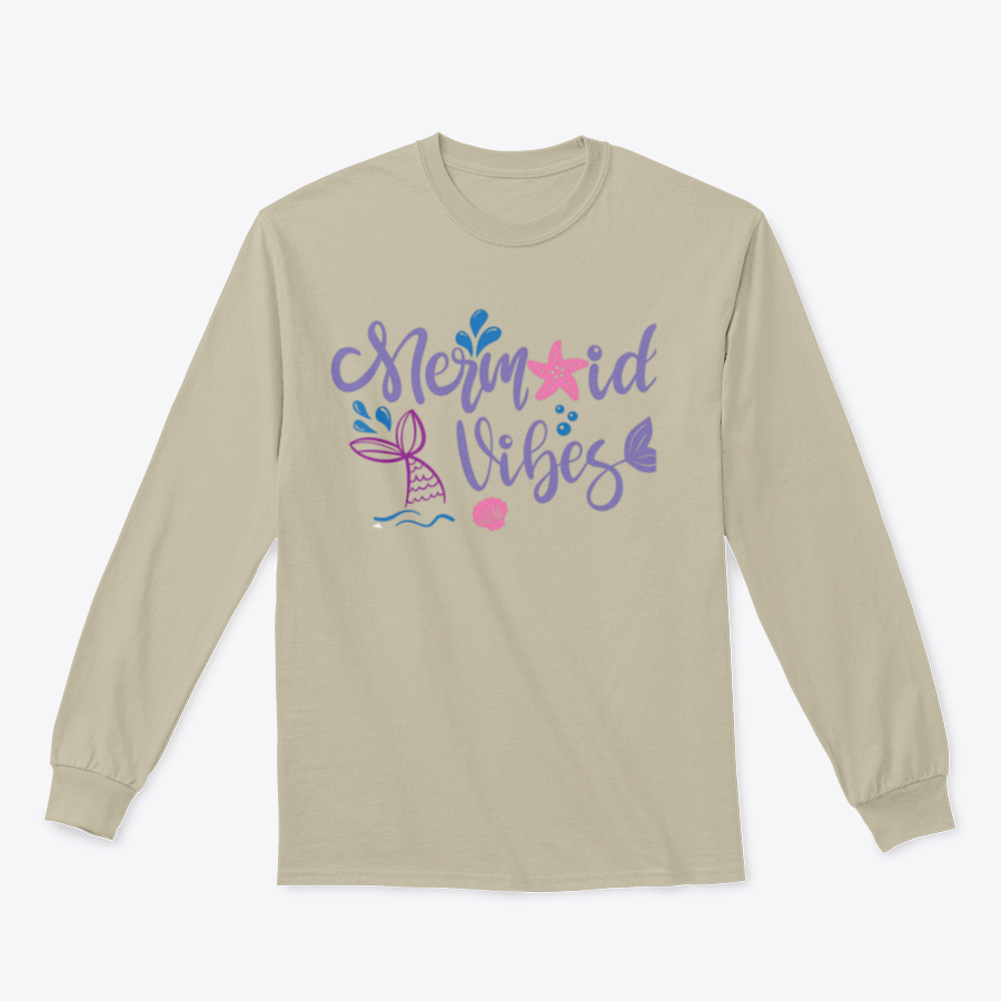 A cozy sweatshirt featuring a whimsical mermaid design, made from 100% cotton, perfect for casual wear.