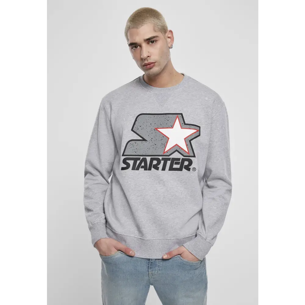 Multicolored Logo Sweatshirt featuring a large Starter logo on the chest and ribbed cuffs, perfect for urban fashion.