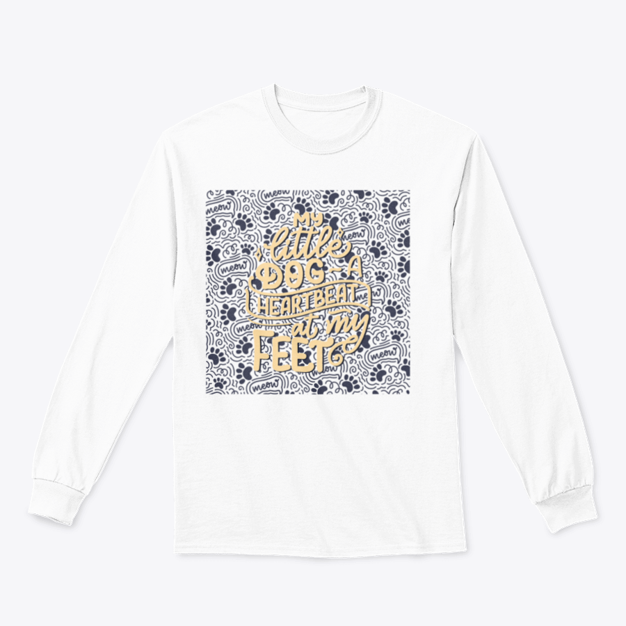 A hand-drawn inspirational quote T-shirt featuring a heartwarming message about dogs, made from soft cotton fabric.