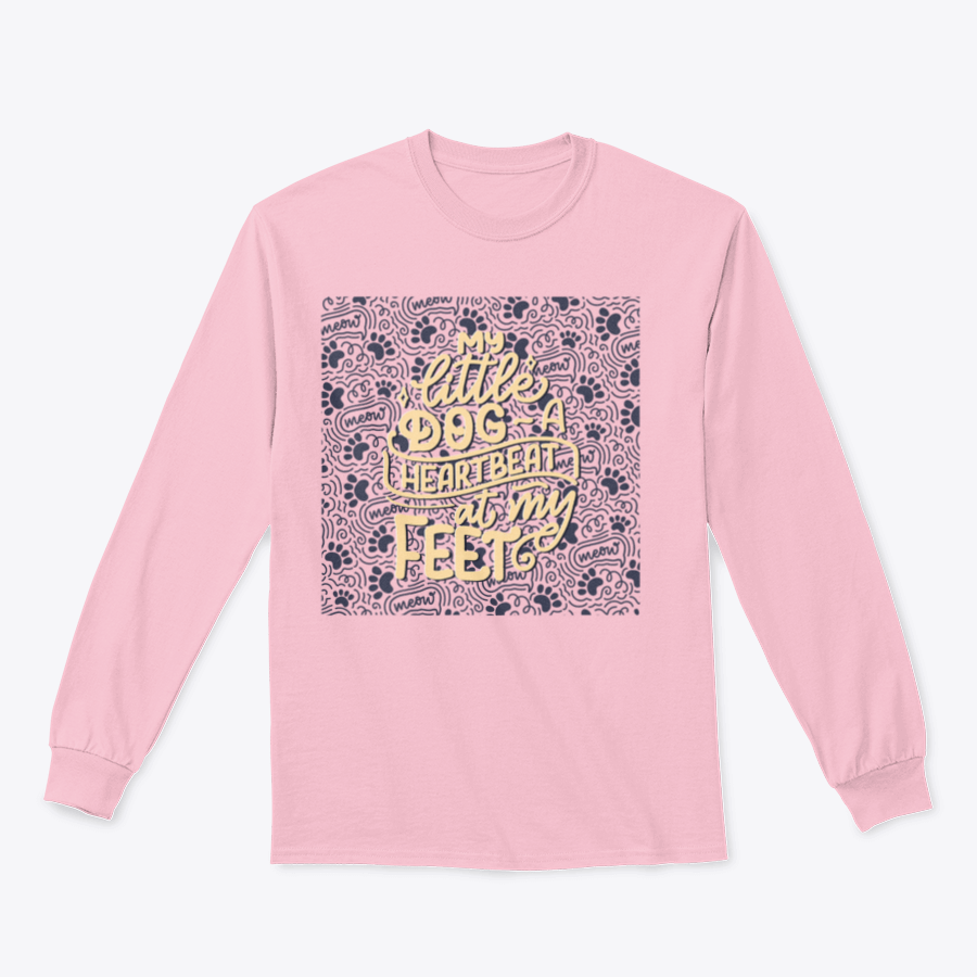 A hand-drawn inspirational quote T-shirt featuring a heartwarming message about dogs, made from soft cotton fabric.