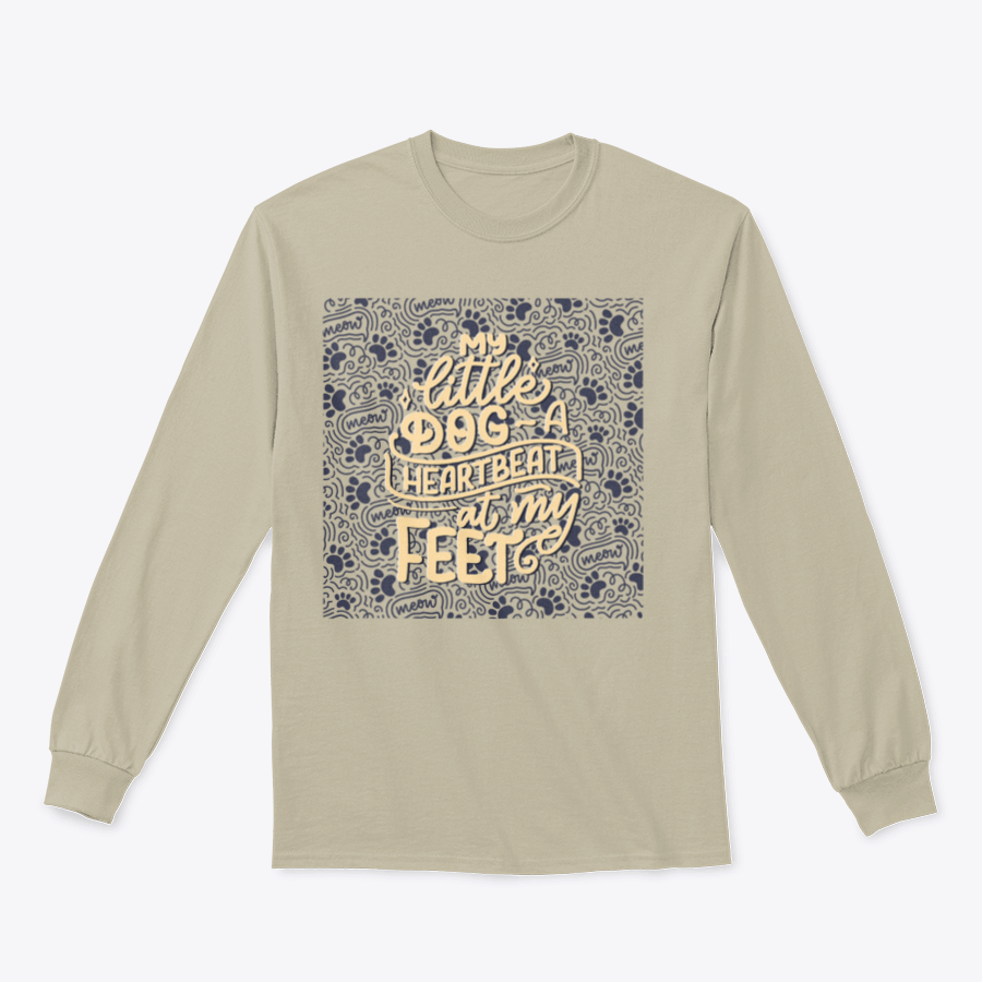 A hand-drawn inspirational quote T-shirt featuring a heartwarming message about dogs, made from soft cotton fabric.