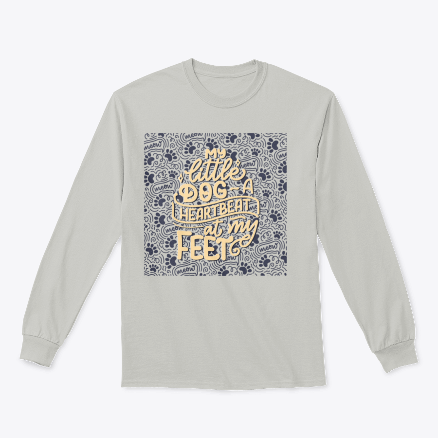 A hand-drawn inspirational quote T-shirt featuring a heartwarming message about dogs, made from soft cotton fabric.