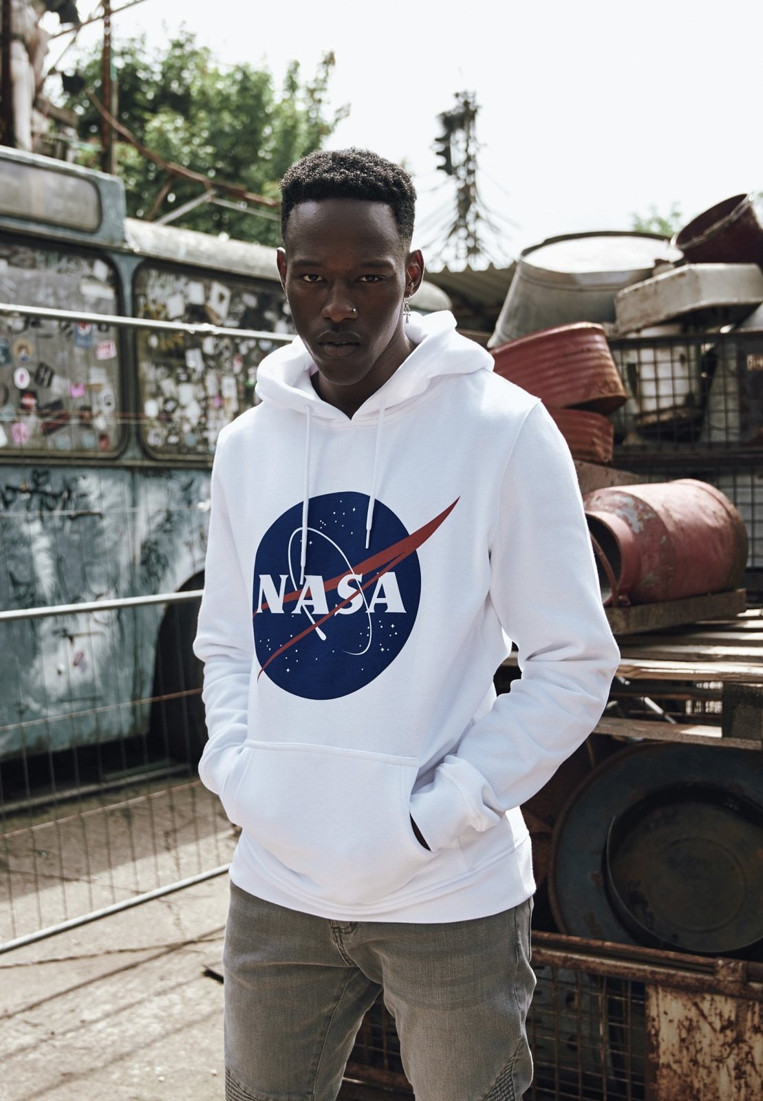 A cozy NASA Original Hoodie featuring the iconic NASA logo, made from a soft cotton-polyester blend.