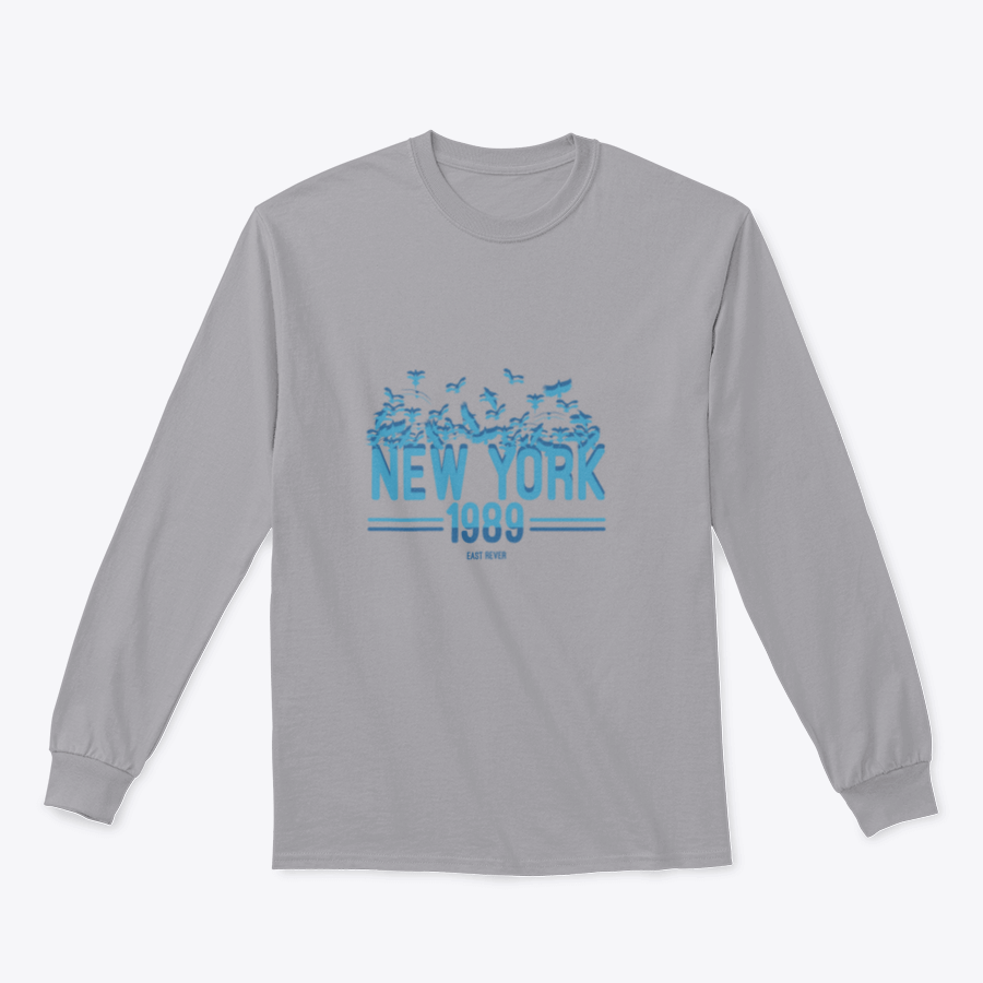 New York Color Bird Animal Line Tee featuring a vibrant city illustration, showcasing artistic design and comfortable fit.