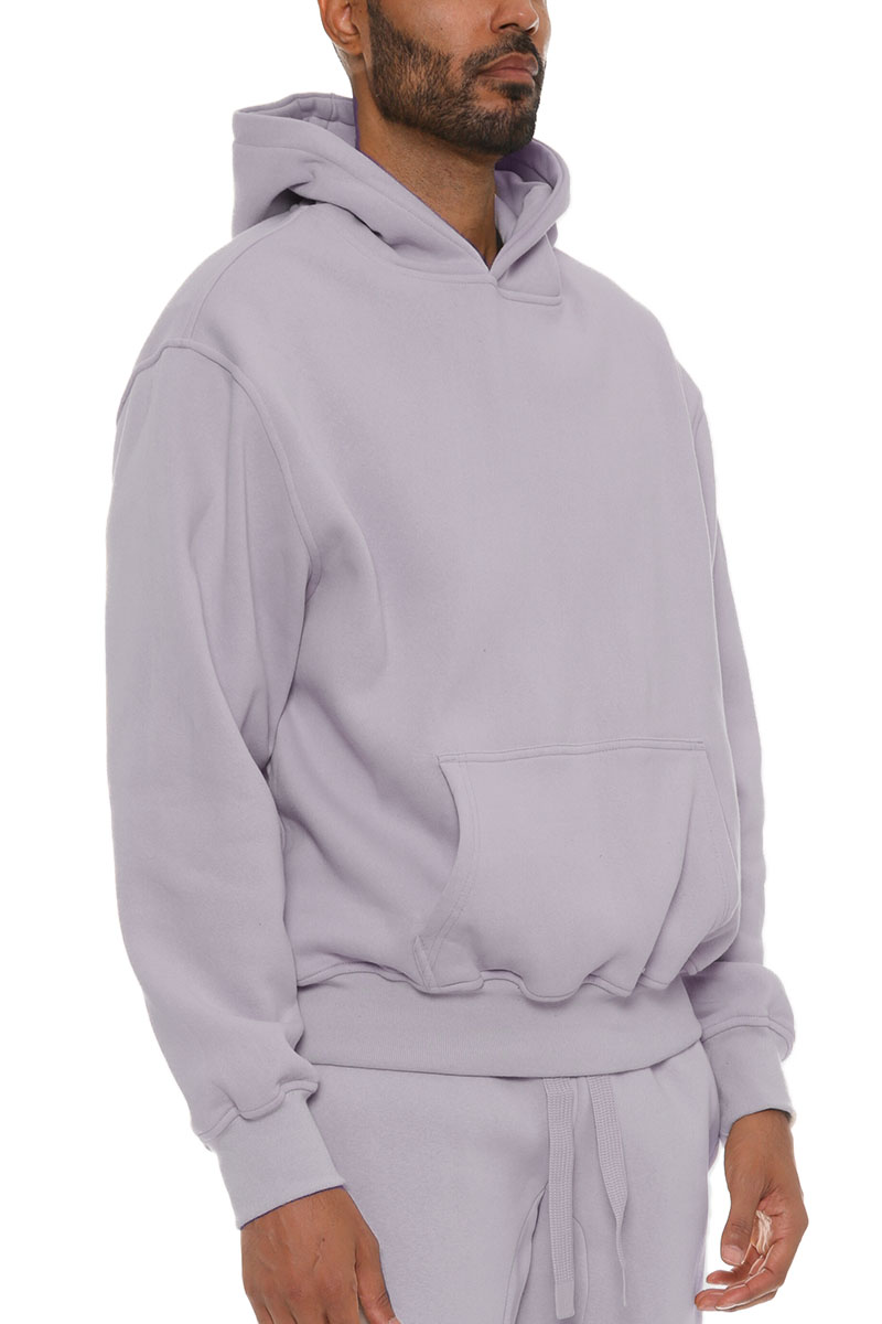 A stylish Premium Cotton Blend Hoodie in a classic design, featuring a hood and standard pocket, displayed on a mannequin.