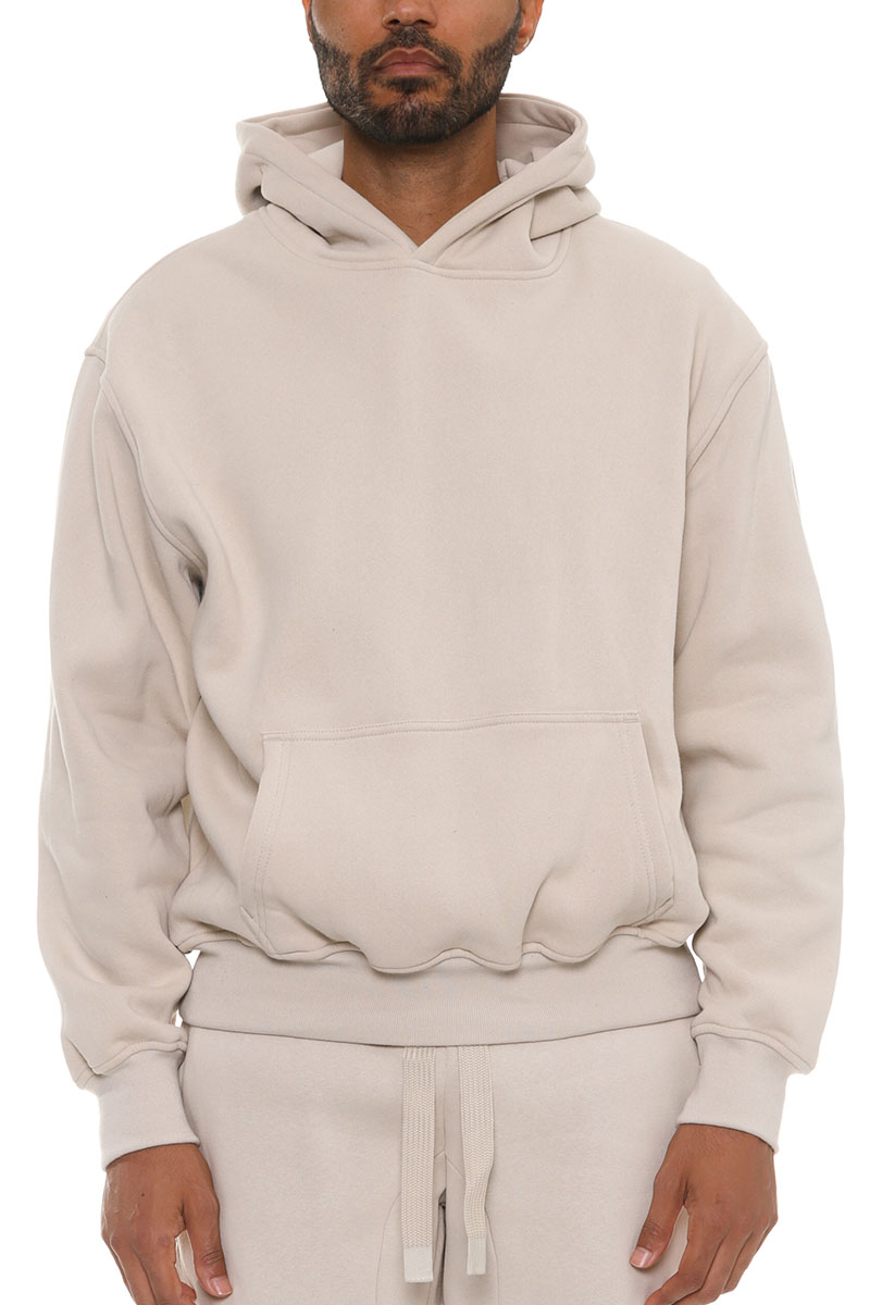 A stylish Premium Cotton Blend Hoodie in a soft fabric, featuring a hood and standard pocket, perfect for casual wear.