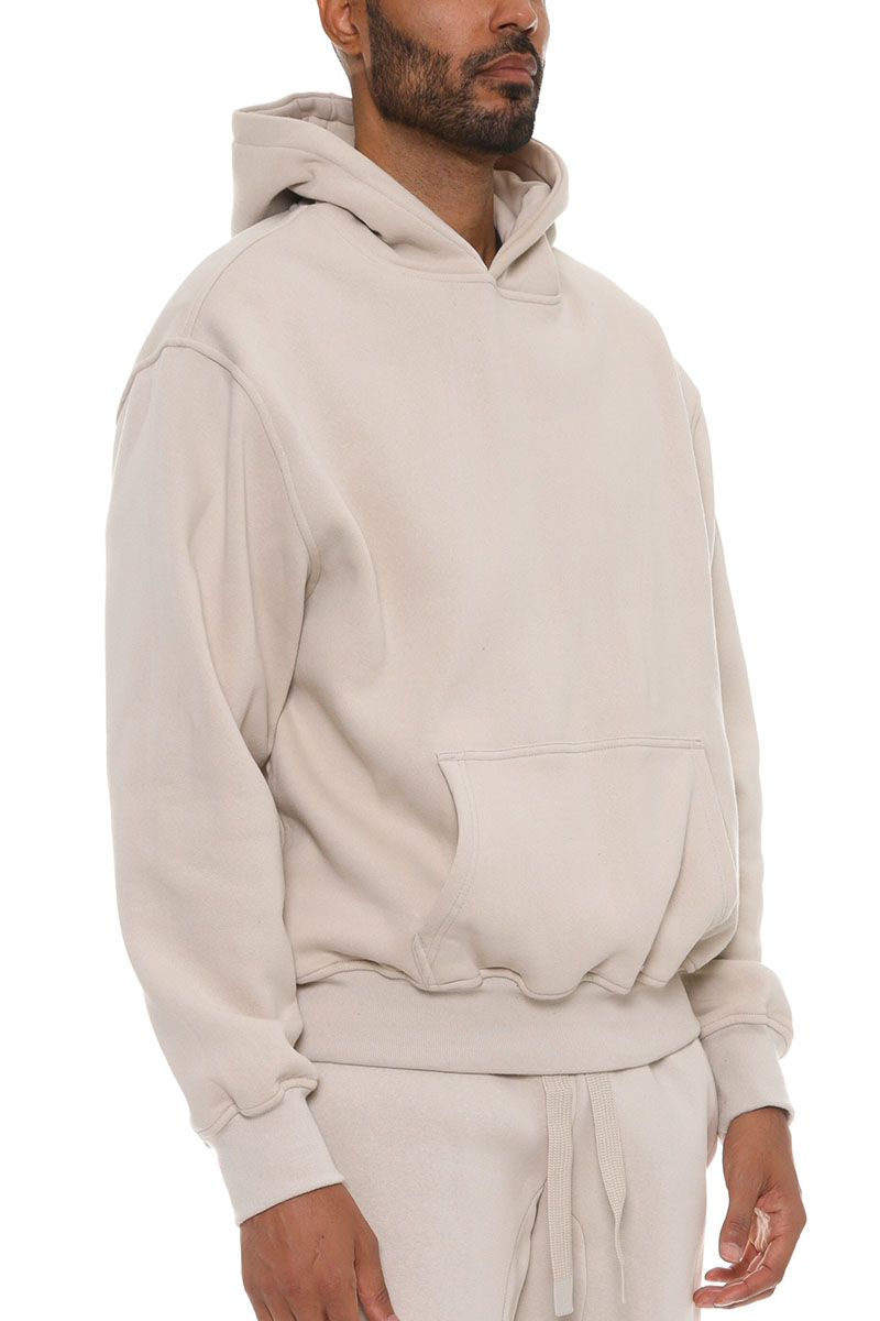 A stylish Premium Cotton Blend Hoodie in a soft fabric, featuring a hood and standard pocket, perfect for casual wear.