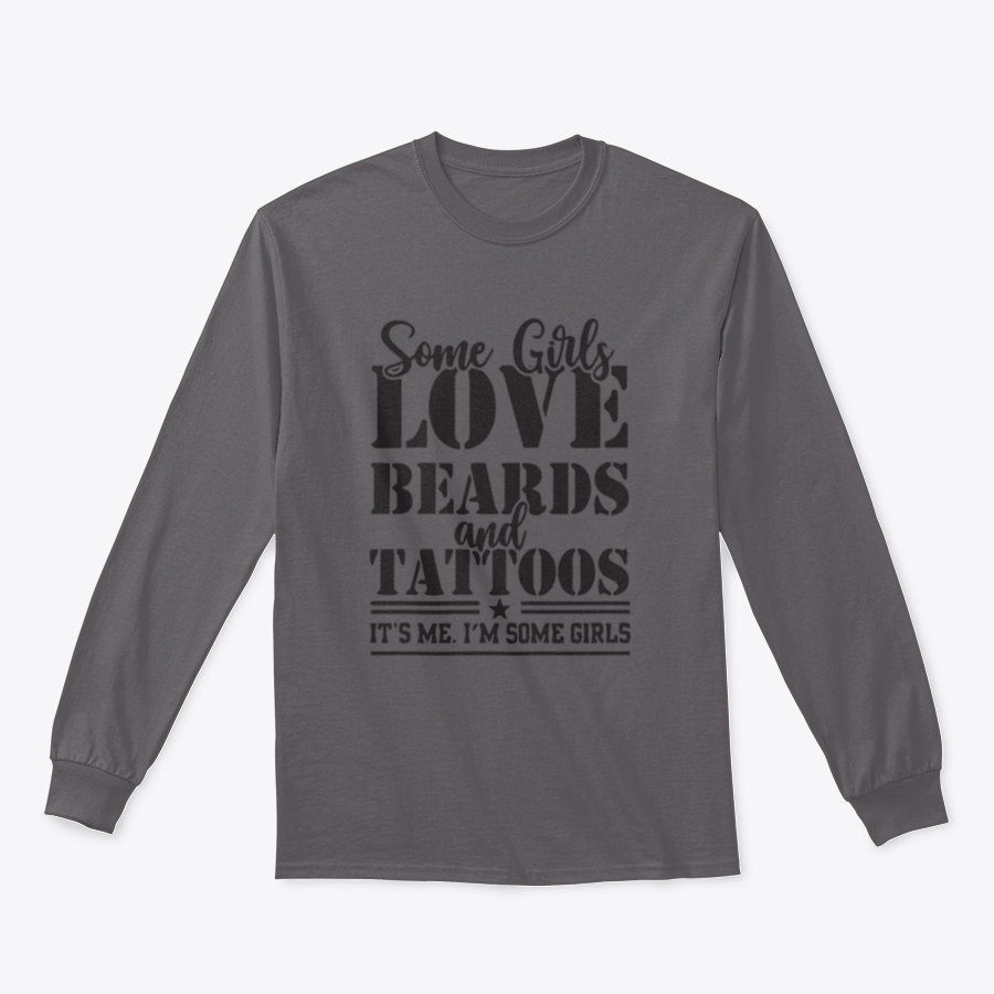 A stylish sweatshirt featuring a unique design celebrating beards and tattoos, made from soft cotton fabric.