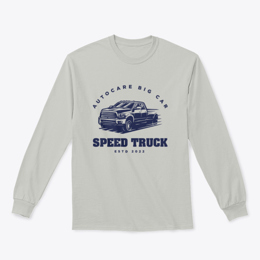 Speed Truck ESTD 2022 Logo Design sweatshirt in grey, showcasing a stylish logo and comfortable fit.