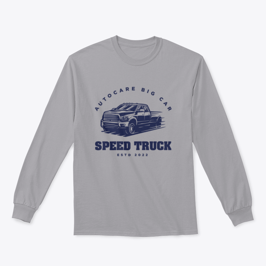 Speed Truck ESTD 2022 Logo Design sweatshirt in grey, showcasing a stylish logo and comfortable fit.