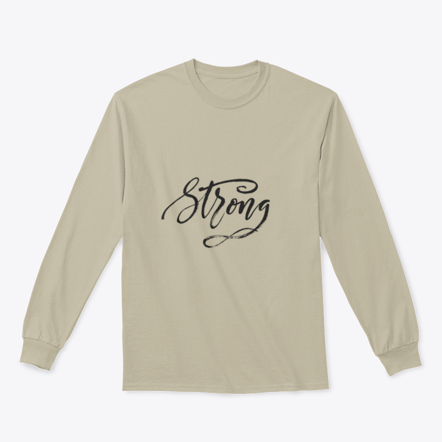 A stylish Strong Design Sweatshirt featuring a classic fit, made from a durable cotton/polyester blend, perfect for casual wear.