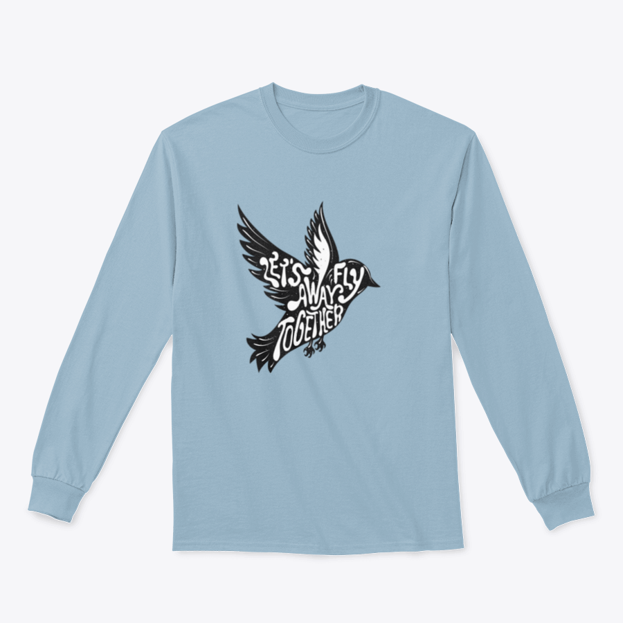 A stylish t-shirt featuring a flying bird design, symbolizing adventure and freedom, made from a comfortable cotton/polyester blend.