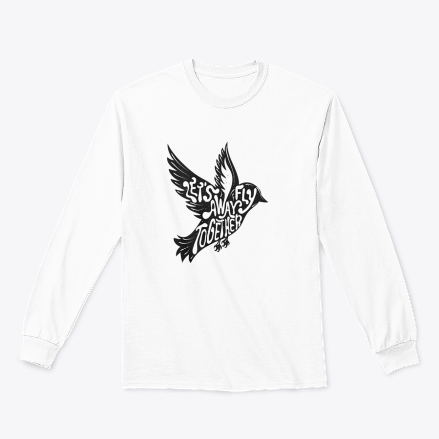 A stylish t-shirt featuring a flying bird design, symbolizing adventure and freedom, made from a comfortable cotton/polyester blend.