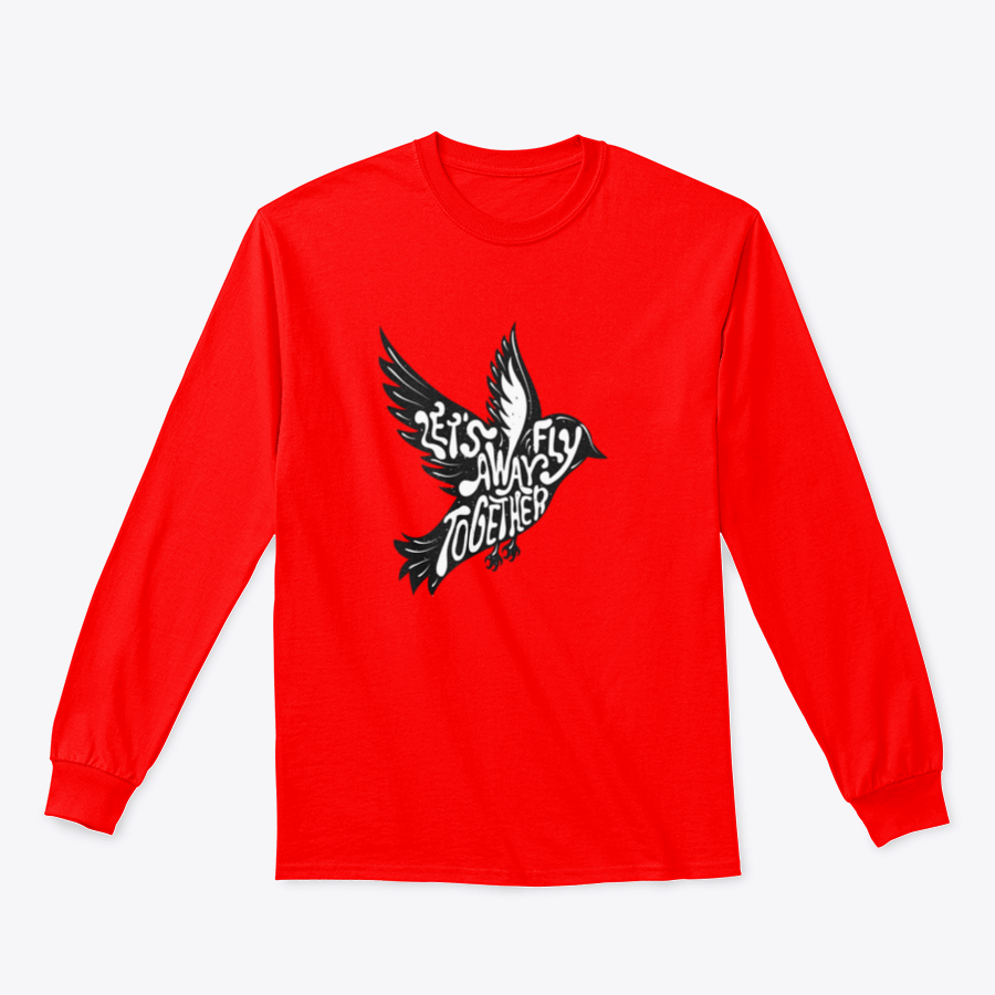 A stylish t-shirt featuring a flying bird design, symbolizing adventure and freedom, made from a comfortable cotton/polyester blend.