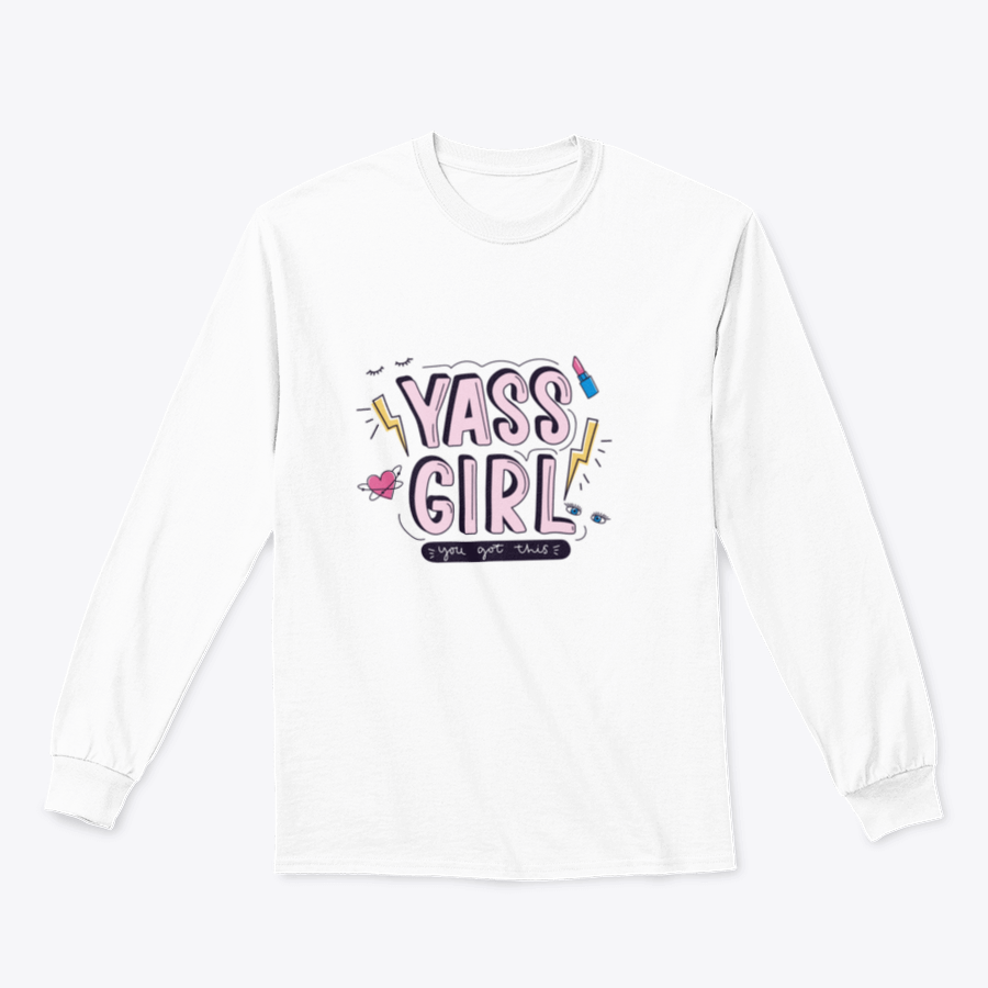 Yass Girl You Got This inspirational design featuring playful doodles on a comfortable garment.