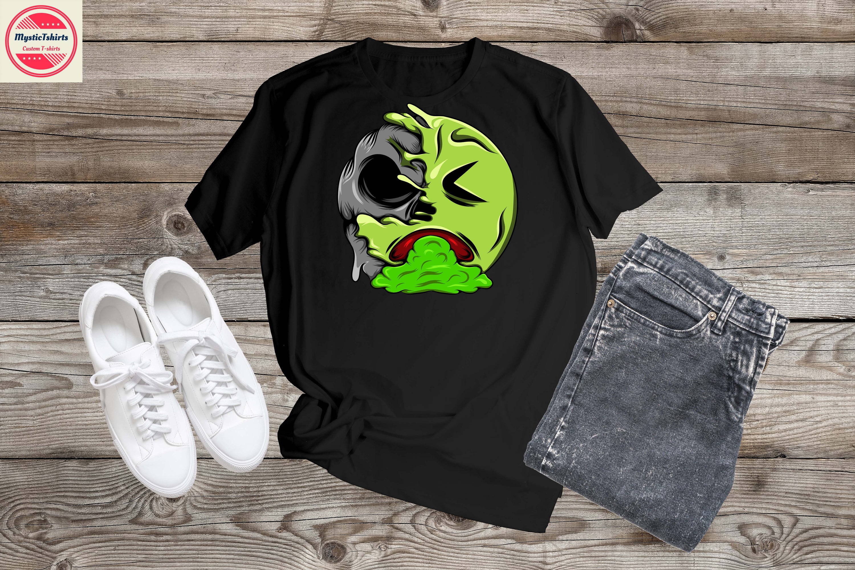 A vibrant CRAZY FACE personalized T-Shirt featuring custom text, showcasing high-quality fabric and eco-friendly printing.