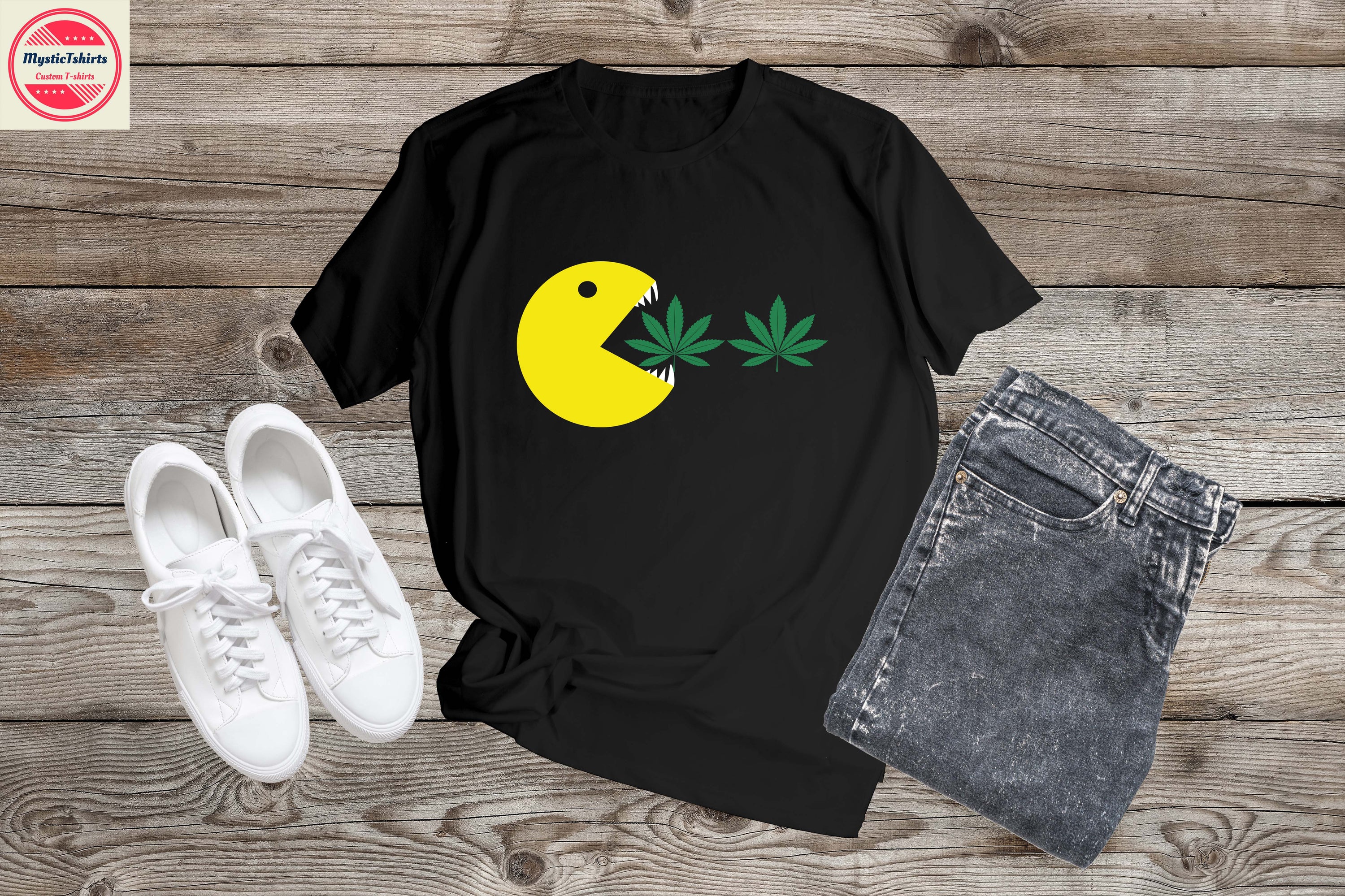 A vibrant custom made FUN WEED T-shirt featuring personalized text, showcasing high-quality fabric and eco-friendly printing.