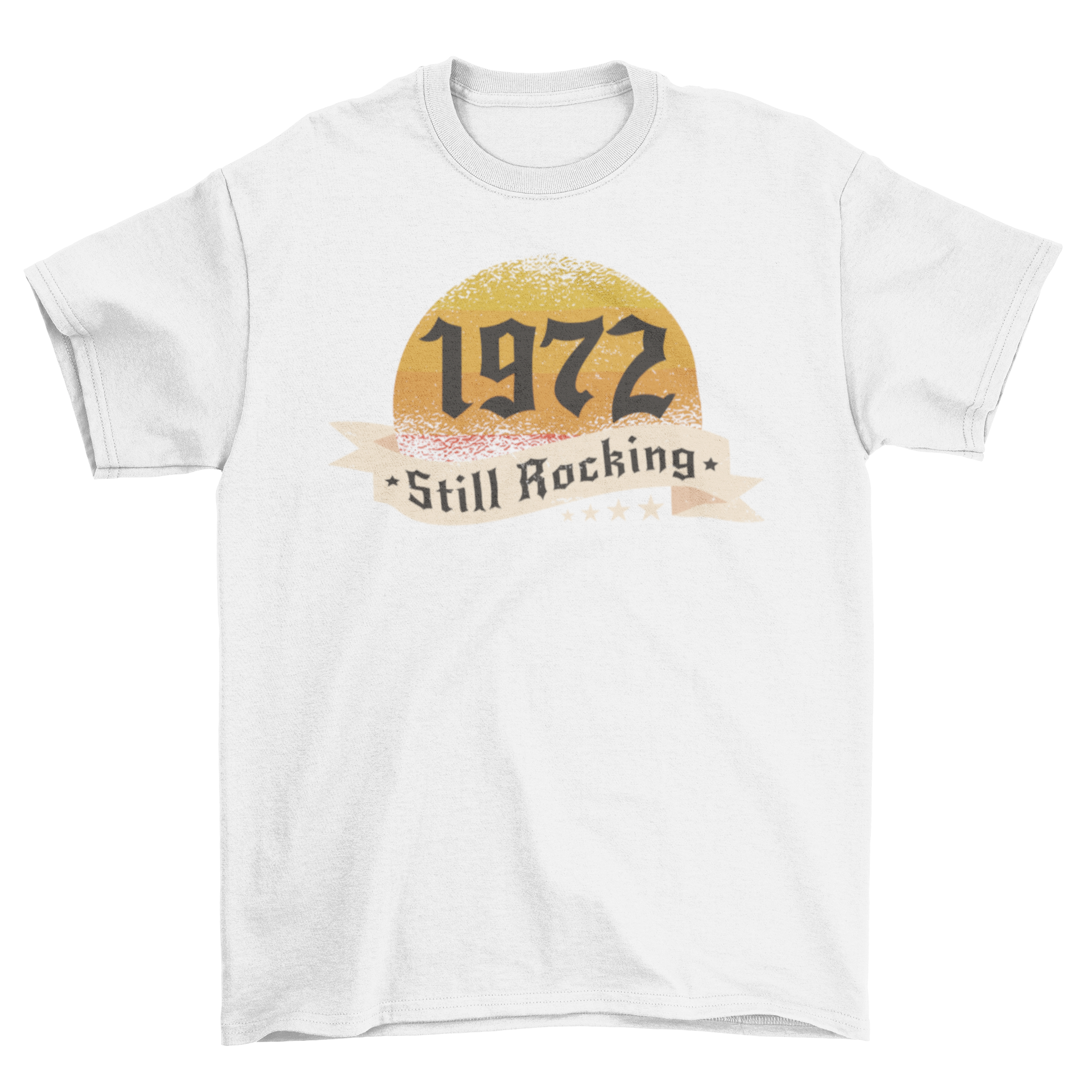 1972 Quotes Still Rocking Gift t-shirt featuring a textured design with the quote '1972 Still Rocking'.