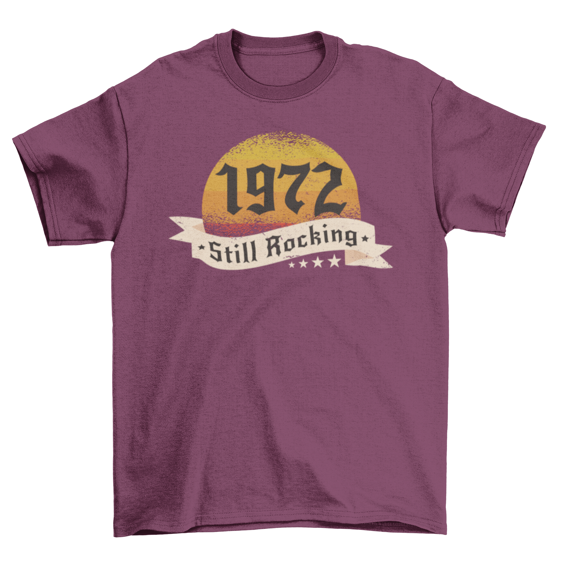 1972 Quotes Still Rocking Gift t-shirt featuring a textured design with the quote '1972 Still Rocking'.