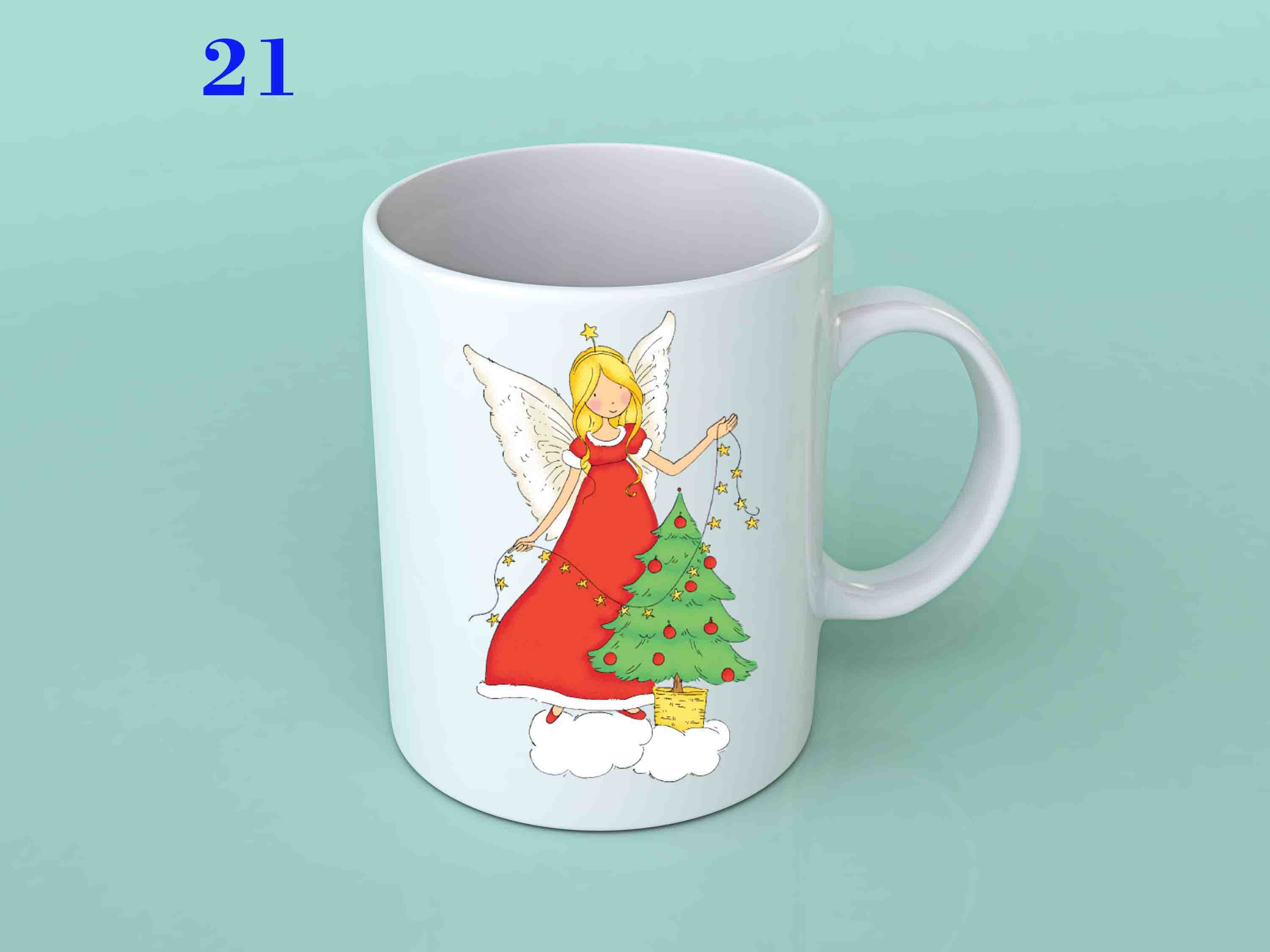 A festive 11oz Christmas Mug featuring holiday-themed designs, perfect for seasonal beverages.