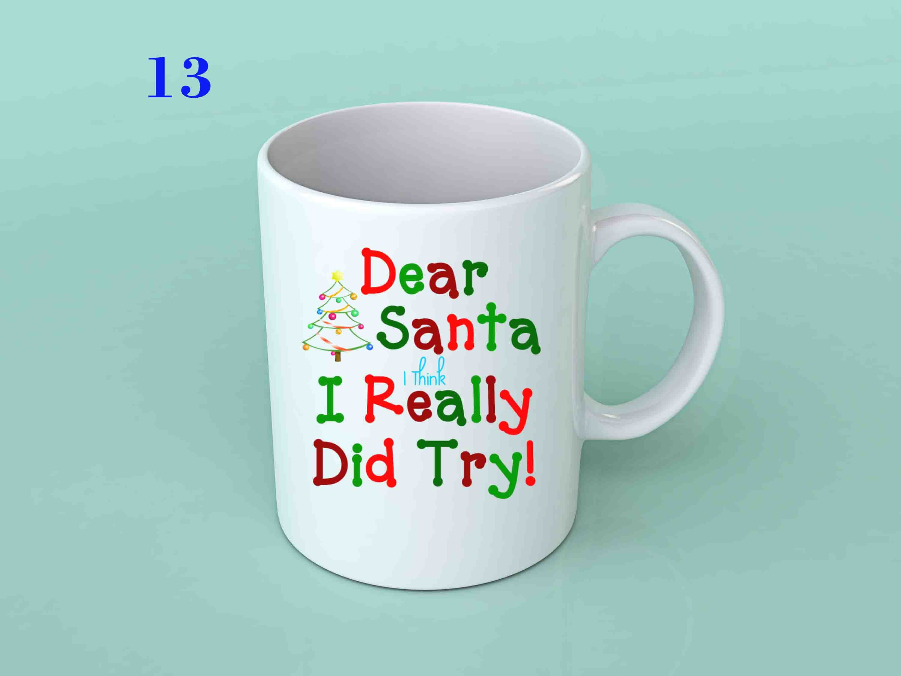 A festive 11oz Christmas Mug featuring holiday-themed designs, perfect for seasonal beverages.