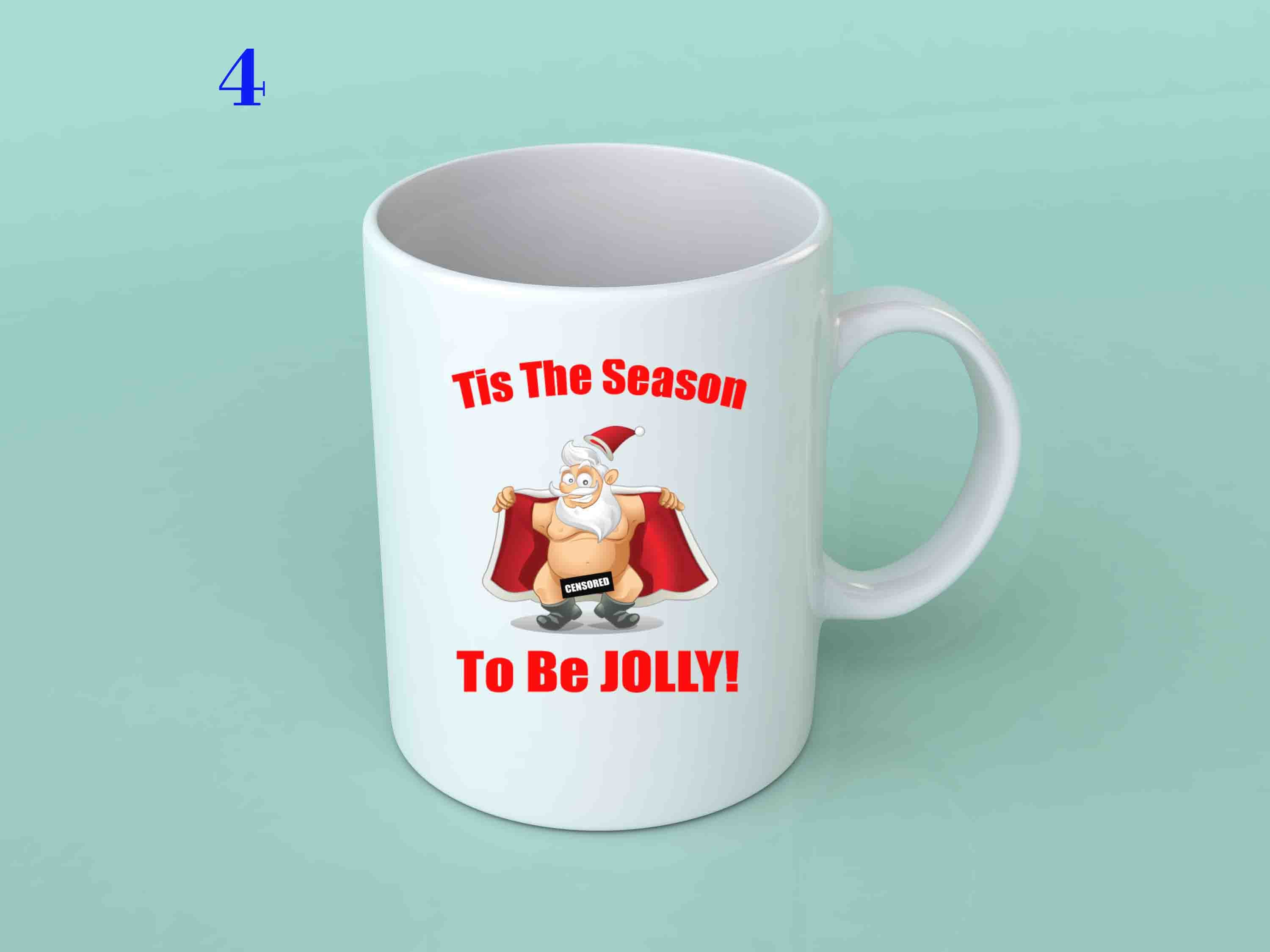 A festive 11oz Christmas Mug featuring holiday-themed designs, perfect for seasonal beverages.