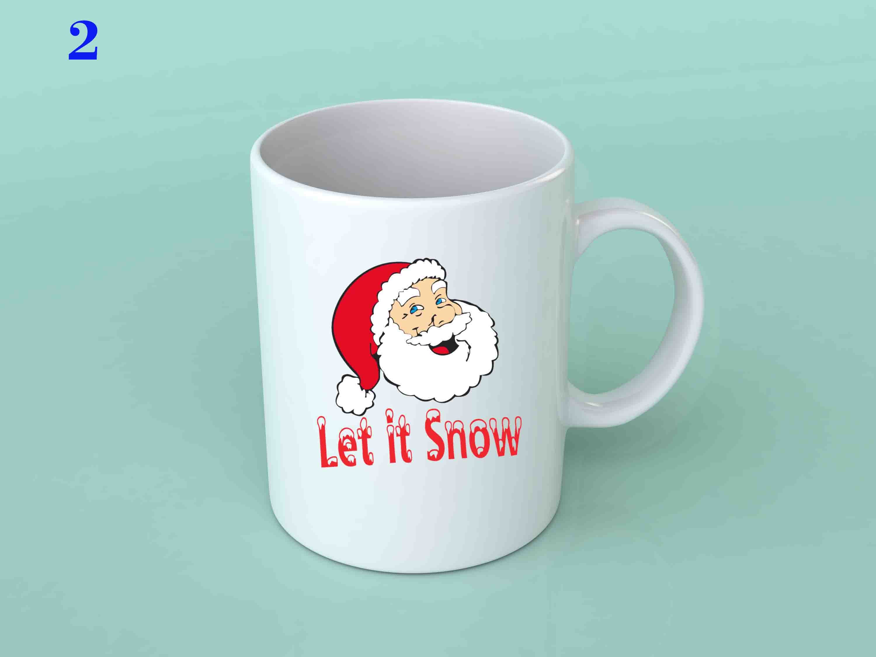 A festive 11oz Christmas Mug featuring holiday-themed designs, perfect for seasonal beverages.