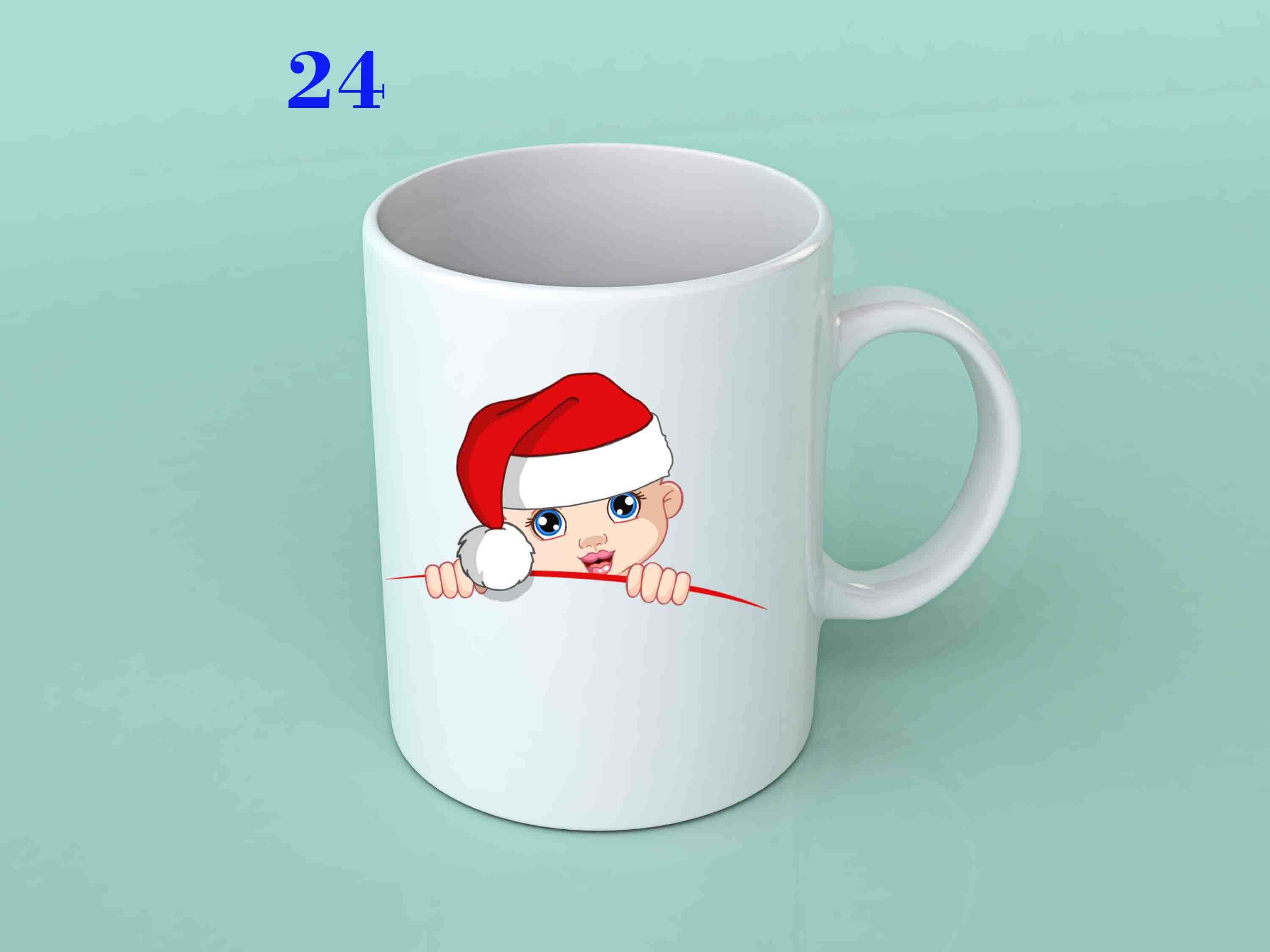 A festive 11oz Christmas Mug featuring holiday-themed designs, perfect for seasonal beverages.