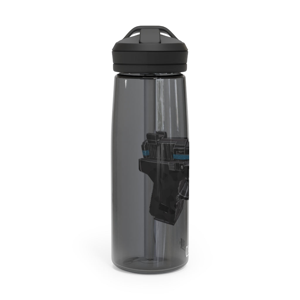 22 Calibur CamelBak Eddy® Water Bottle in 20oz and 25oz sizes, showcasing its durable Tritan™ material and spill-proof design.