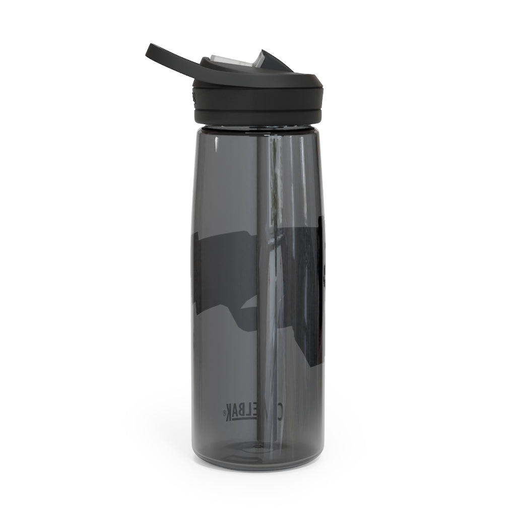 22 Calibur CamelBak Eddy® Water Bottle in 20oz and 25oz sizes, showcasing its durable Tritan™ material and spill-proof design.