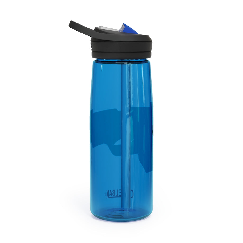 22 Calibur CamelBak Eddy® Water Bottle in 20oz and 25oz sizes, showcasing its durable Tritan™ material and spill-proof design.